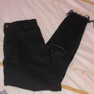 Black high rise skinny jeans